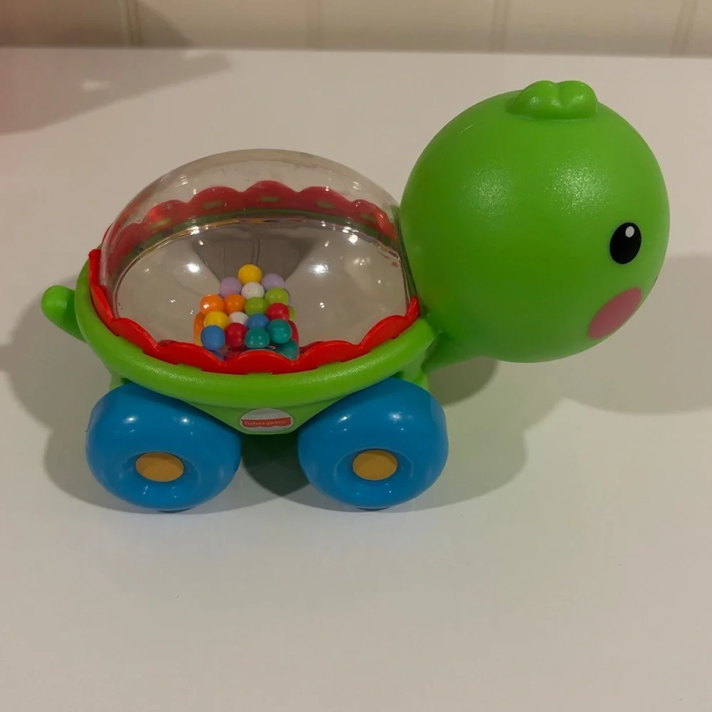 Fisher Price Set of 4 Baby Toys Train, Weight, Remote, and Turtle - Picture 5 of 7